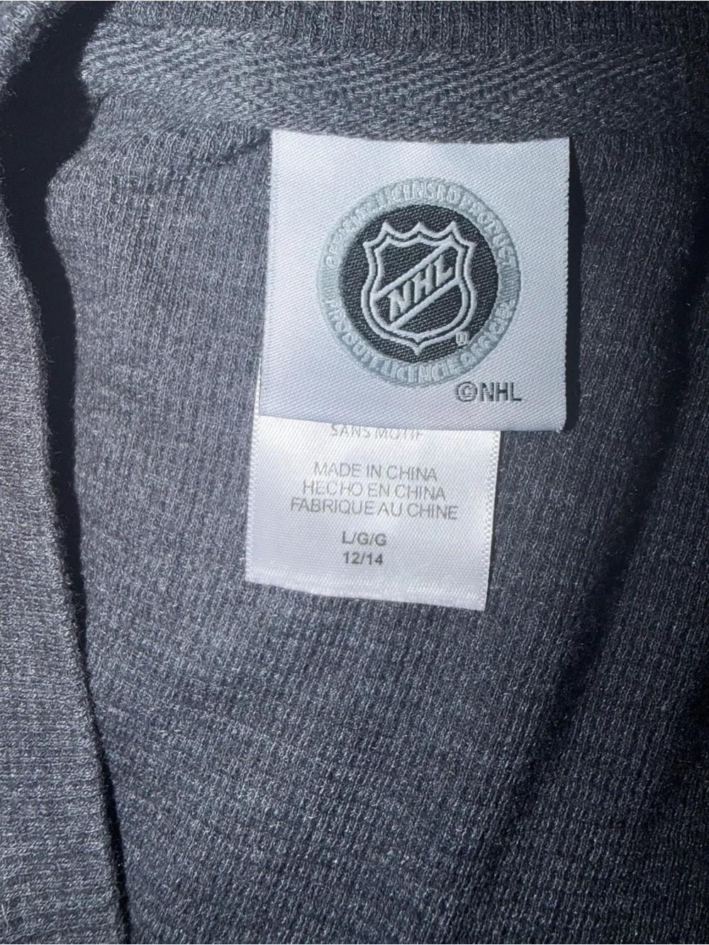 NHL Pittsburgh Penguins Youth L 12/14 Gray 1967 Hockey Long Sleeve V-Neck
